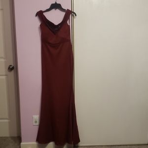 Burgundy long dress